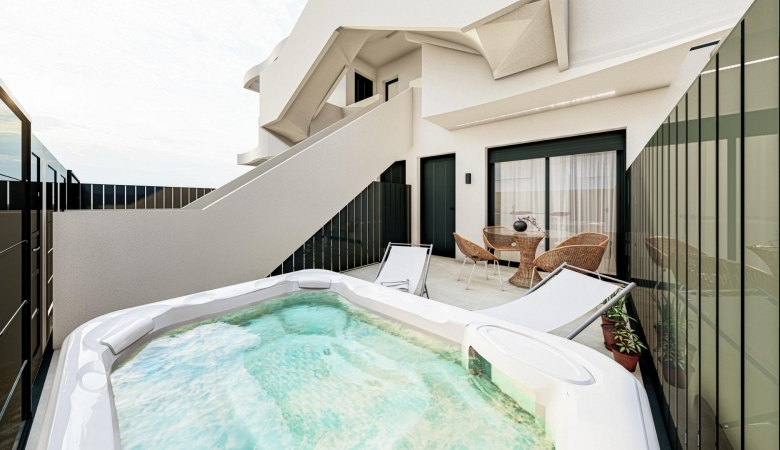 Bungalow de planta baja con 2 dormitorios a 800 m de la playa en San Pedro del Pinatar