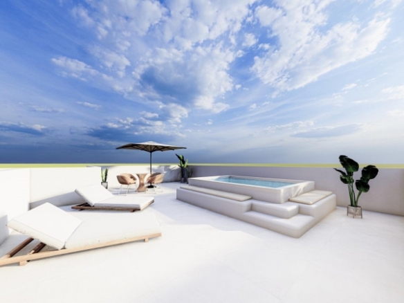 Bungalow de planta baja con 2 dormitorios a 800 m de la playa en San Pedro del Pinatar
