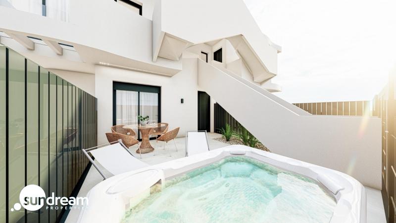 g_43685-17-12 Bungalow de planta alta de 2 dormitorios con solarium y piscina privada cerca de la playa en San Pedro del Pinatar