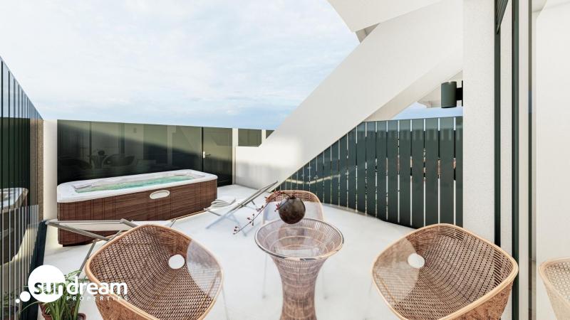 g_43685-17-13 Bungalow de planta alta de 2 dormitorios con solarium y piscina privada cerca de la playa en San Pedro del Pinatar