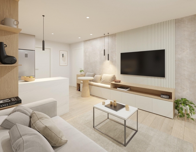 Estudio en planta baja de nueva construcción cerca de la playa en el centro de Guardamar del Segura