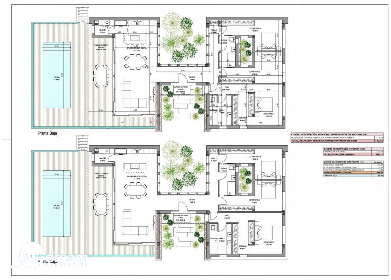 Villa exclusiva de nueva construcción de 3 dormitorios con piscina privada en gran parcela en Daya Vieja (Alicante)