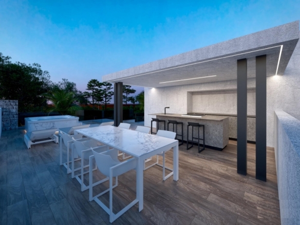 Villas obra nueva en venta con piscina en Torre Pacheco