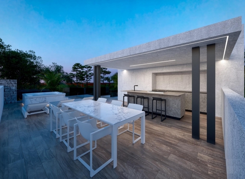 Villas obra nueva en venta con piscina en Torre Pacheco