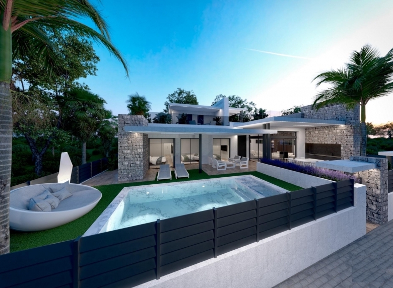 Villas obra nueva en venta con piscina en Torre Pacheco