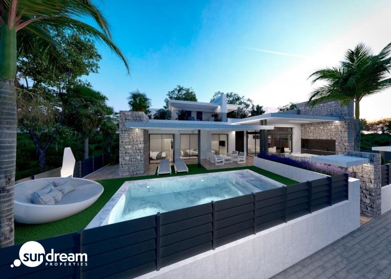 Villas obra nueva en venta con piscina en Torre Pacheco