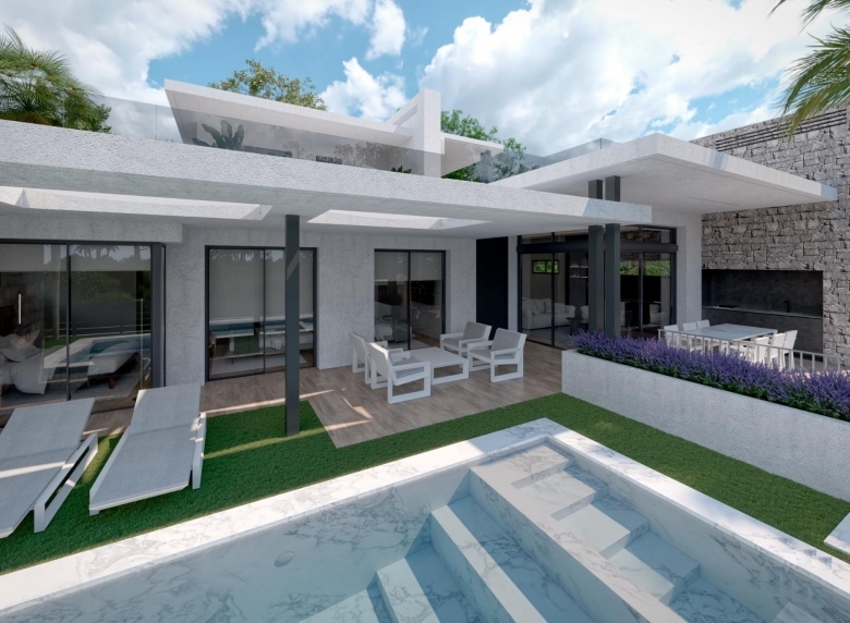 Villas obra nueva en venta con piscina en Torre Pacheco