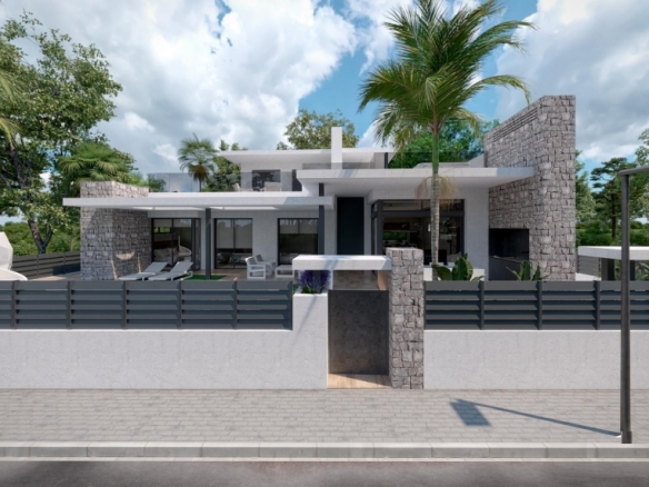 Villas obra nueva en venta con piscina en Torre Pacheco