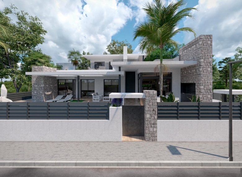 Villas obra nueva en venta con piscina en Torre Pacheco