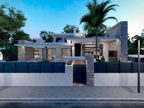 Villas obra nueva en venta con piscina en Torre Pacheco