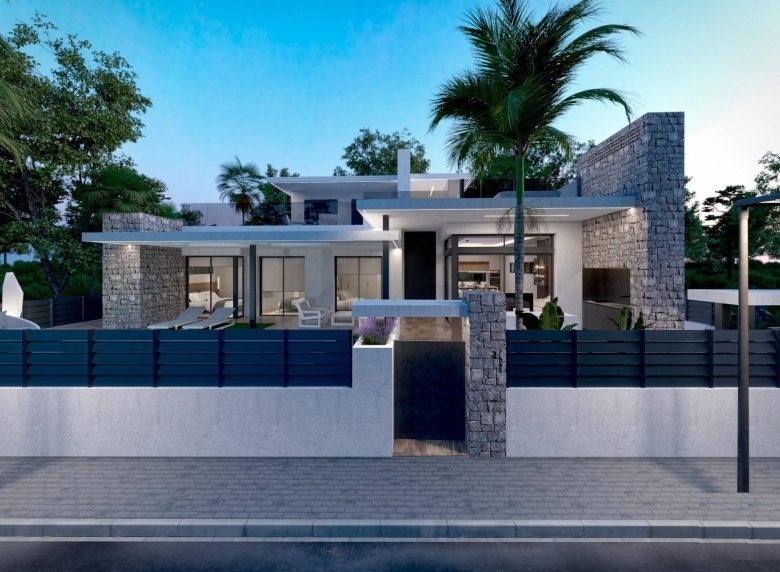 Villas obra nueva en venta con piscina en Torre Pacheco