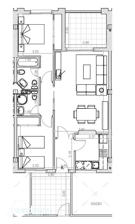 Piso en venta con 2 habitaciones y piscina en Cabo Roig