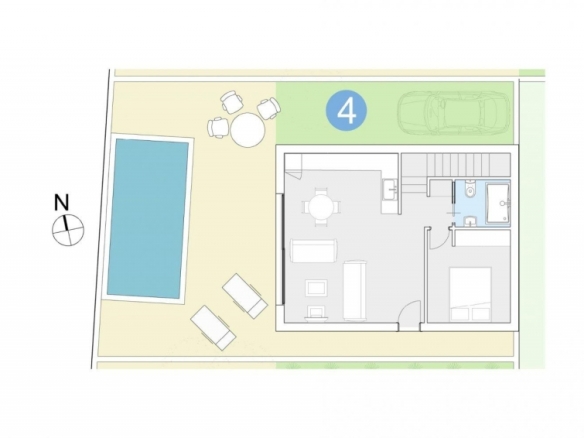 Villa Independiente con 3 dormitorios y piscina privada a la venta en Villamartin(orihuela Costa)