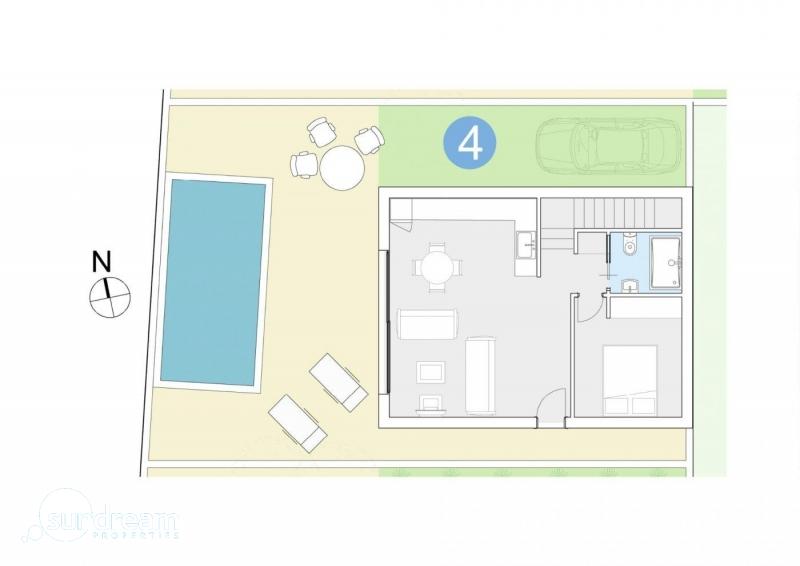 Villa Independiente con 3 dormitorios y piscina privada a la venta en Villamartin(orihuela Costa)