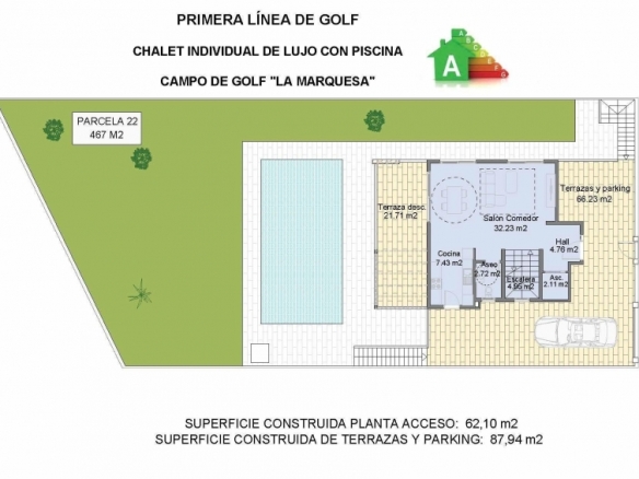 La Marquesa Golf – Villas en Primera Linea con 4 Dormitorios y 4 Baños.