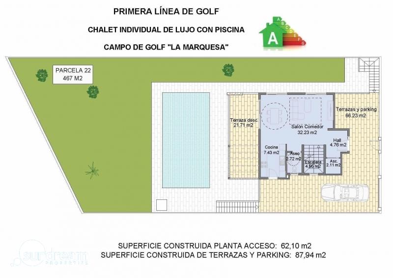 g_39475-19-14 La Marquesa Golf – Villas en Primera Linea con 4 Dormitorios y 4 Baños.