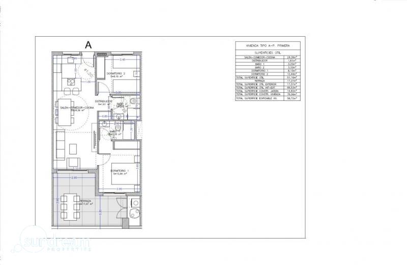g_39618-11-18 APARTAMENTO DE 2 DORM. EN PLANTA BAJA DE NUEVA CONSTRUCCIÓN EN TORREVIEJA A SOLO 700M DE LA PLAYA