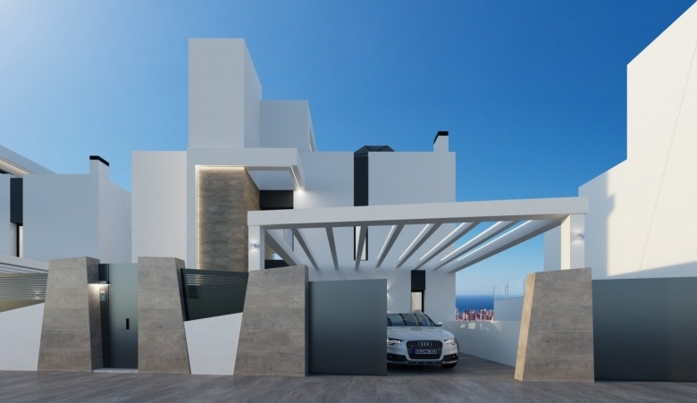 VILLA DE LUJO DE NUEVA CONSTRUCCIÓN EN FINESTRAT CON VISTAS AL MAR