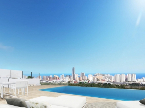 VILLA DE LUJO DE NUEVA CONSTRUCCIÓN EN FINESTRAT CON VISTAS AL MAR