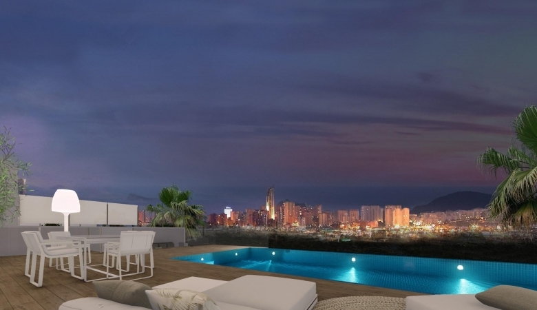 VILLA DE LUJO DE NUEVA CONSTRUCCIÓN EN FINESTRAT CON VISTAS AL MAR