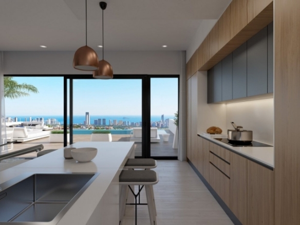 VILLA DE LUJO DE NUEVA CONSTRUCCIÓN EN FINESTRAT CON VISTAS AL MAR