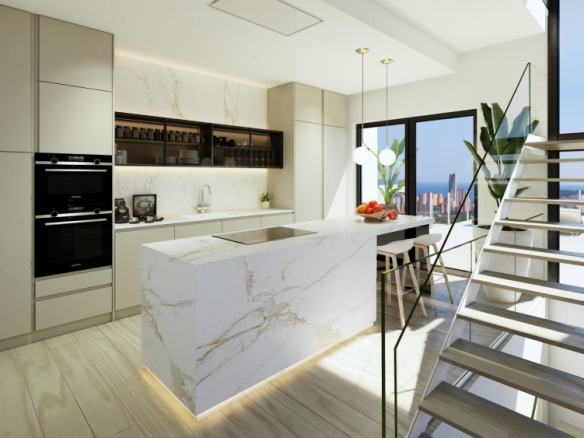 VILLA DE LUJO DE NUEVA CONSTRUCCIÓN EN FINESTRAT CON VISTAS AL MAR