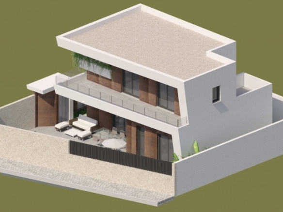 VILLA NUEVA INDEPENDIENTE DE ESTILO MODERNO CON 3 DORM. EN BENIJOFAR(ALICANTE).