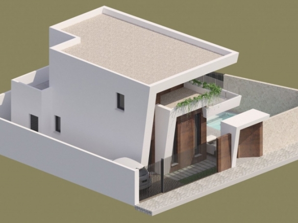 VILLA NUEVA INDEPENDIENTE DE ESTILO MODERNO CON 3 DORM. EN BENIJOFAR(ALICANTE).