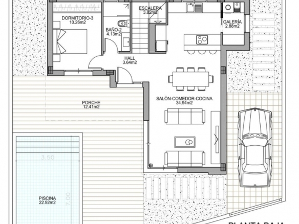 VILLA INDEPENDIENTE MODERNA DE 3 DORM. DE NUEVA CONSTRUCCIÓN EN BENIJOFAR(ALICANTE)