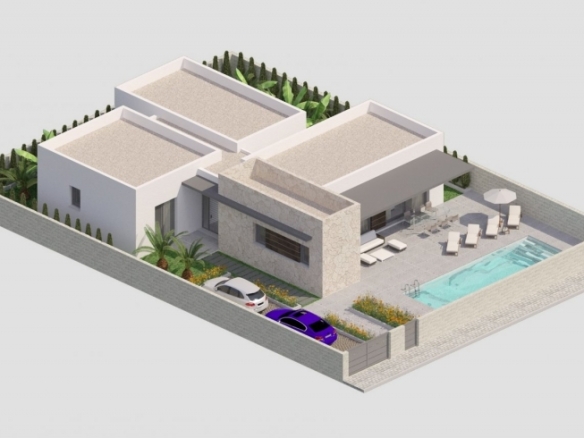 FANTÁSTICA VILLA DE UNA SOLA PLANTA DE 3 DORM.DE NUEVA CONSTRUCCIÓN EN BENIJÓFAR(ALICANTE)