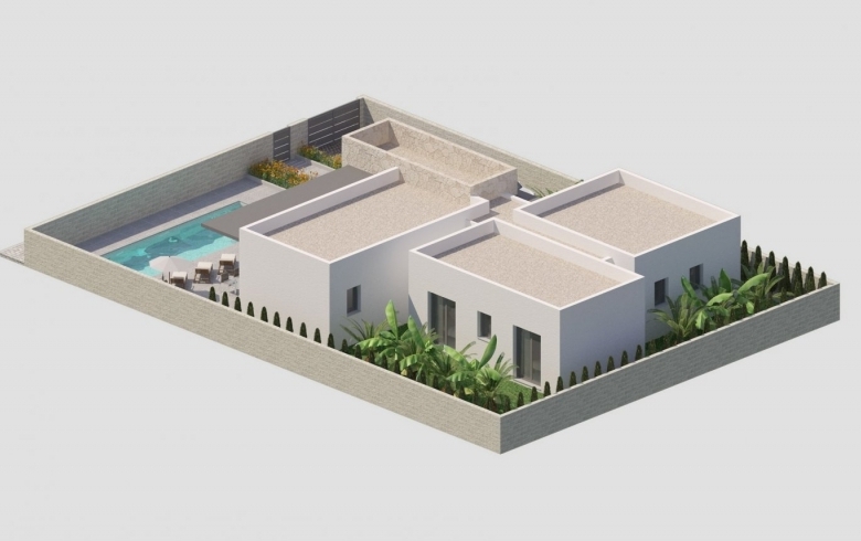 FANTÁSTICA VILLA DE UNA SOLA PLANTA DE 3 DORM.DE NUEVA CONSTRUCCIÓN EN BENIJÓFAR(ALICANTE)