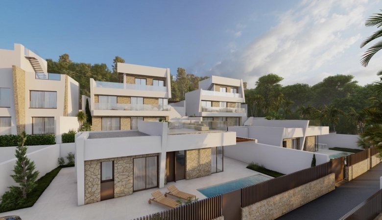 VILLAS DE UNA PLANTA DE OBRA NUEVA EN BALCON DE FINESTRAT