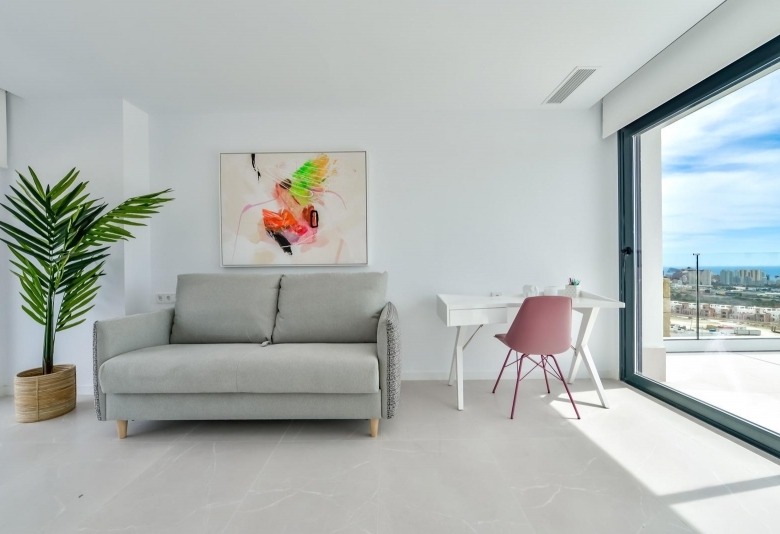 FABULOSO ÁTICO EN RESIDENCIAL DE LUJO CON VISTAS AL MAR EN FINESTRAT.