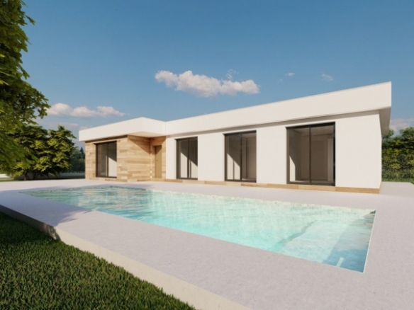 MAGNIFICA VILLA EN UNA PLANTA DE NUEVA CONSTRUCCIÓN CON PISCINA PRIVADA Y GRAN PARCELA EN CALASPARRA