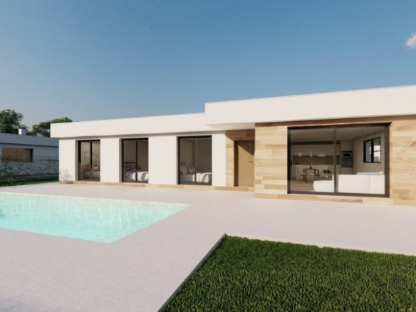 MAGNIFICA VILLA EN UNA PLANTA DE NUEVA CONSTRUCCIÓN CON PISCINA PRIVADA Y GRAN PARCELA EN CALASPARRA