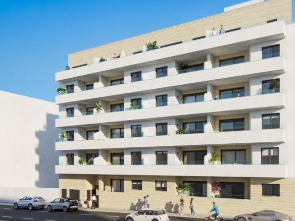 Ático de 2 dormitorios con vistas al mar en un nuevo complejo residencial en Torrevieja.