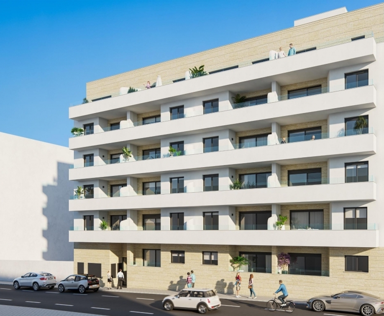 Ático de 2 dormitorios con vistas al mar en un nuevo complejo residencial en Torrevieja.