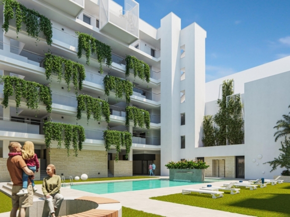 Ático de 2 dormitorios con vistas al mar en un nuevo complejo residencial en Torrevieja.