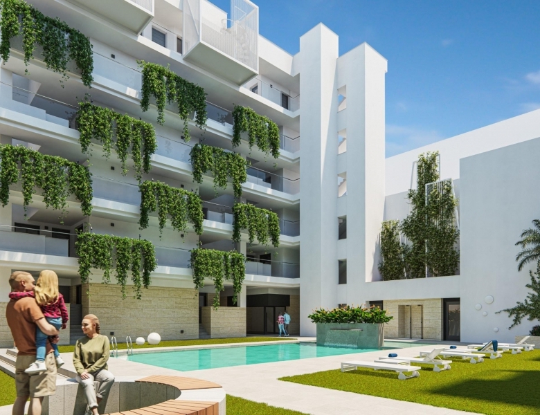 Ático de 2 dormitorios con vistas al mar en un nuevo complejo residencial en Torrevieja.