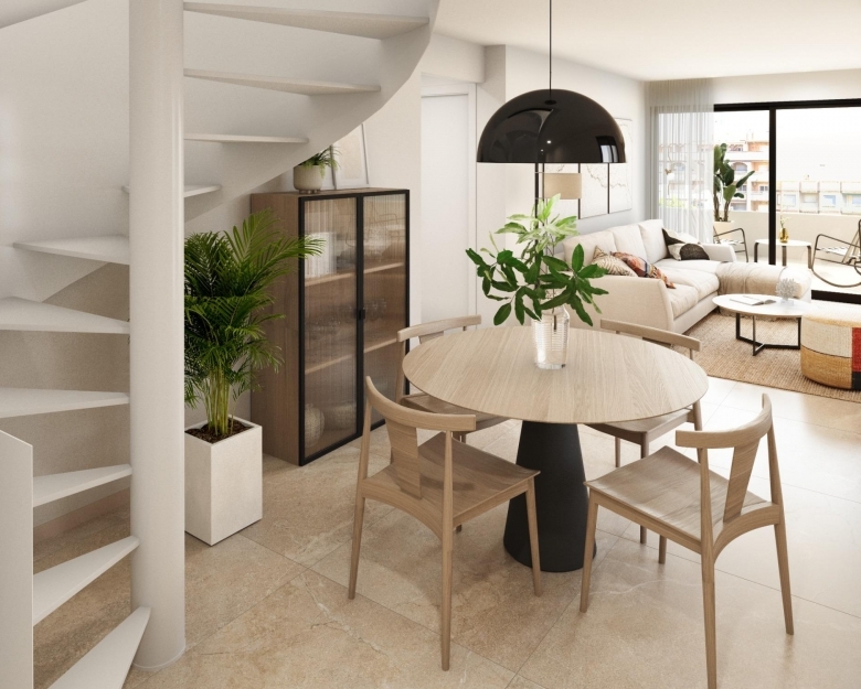 Ático de 2 dormitorios con vistas al mar en un nuevo complejo residencial en Torrevieja.