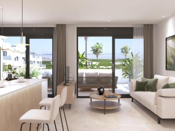 BUNGALOW DE PLANTA ALTA CON 2 DORM. CON VISTAS A LA LAGUNA ROSA EN LOS BALCONES(TORREVIEJA)