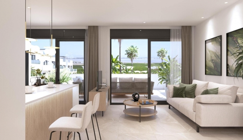 BUNGALOW DE PLANTA ALTA CON 2 DORM. CON VISTAS A LA LAGUNA ROSA EN LOS BALCONES(TORREVIEJA)