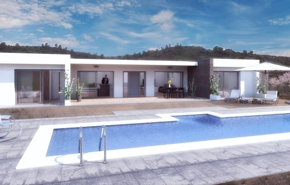 VILLA MODERNA EN UNA SOLA PLANTA DE 3 DORMITORIOS DE NUEVA CONSTRUCCIÓN EN PINOSO