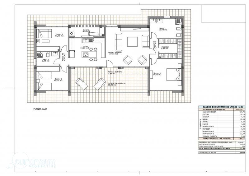 g_39826-15-25 VILLA MODERNA EN UNA SOLA PLANTA DE 3 DORMITORIOS DE NUEVA CONSTRUCCIÓN EN PINOSO