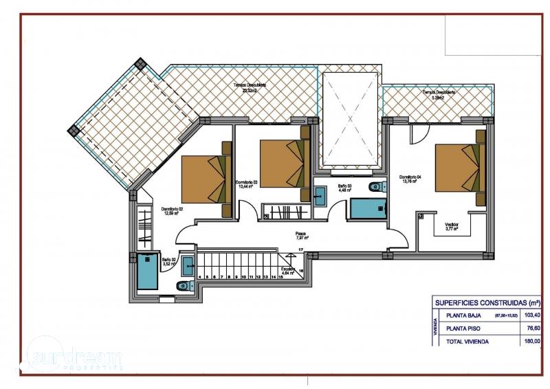 g_39827-20-22 VILLA MODERNA DE 2 PLANTAS DE 4 DORMITORIOS DE NUEVA CONSTRUCCIÓN EN PINOSO