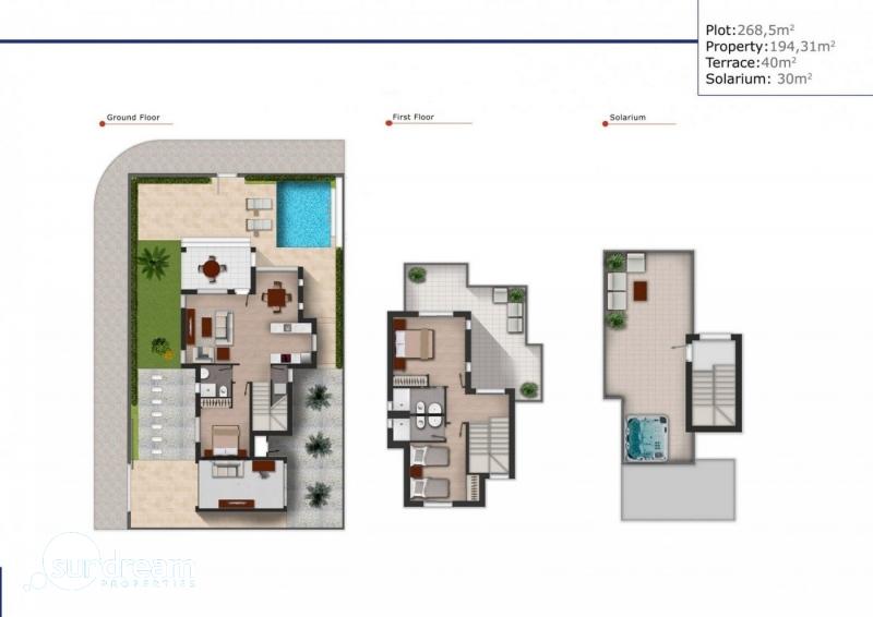 g_39868-2-16 MODERNA VILLA DE 3 DORMITORIOS CON PISCINA PRIVADA EN LOS ALCAZARES