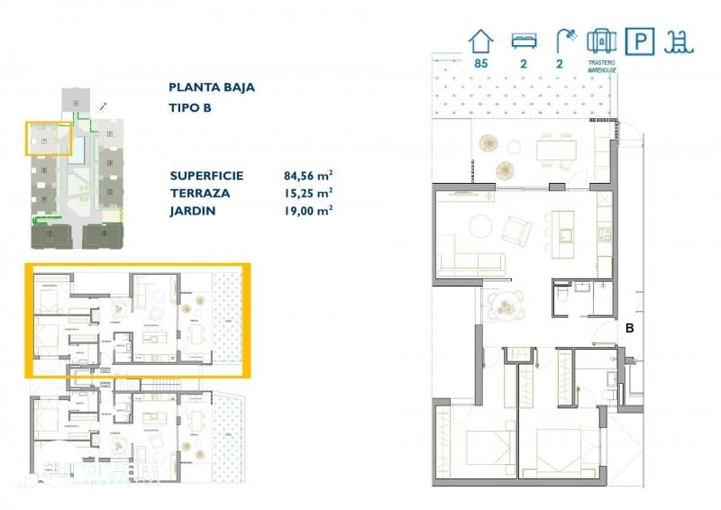 APARTAMENTO DE PLANTA BAJA DE 2 DORMITORIOS EN SAN PEDRO DEL PINATAR