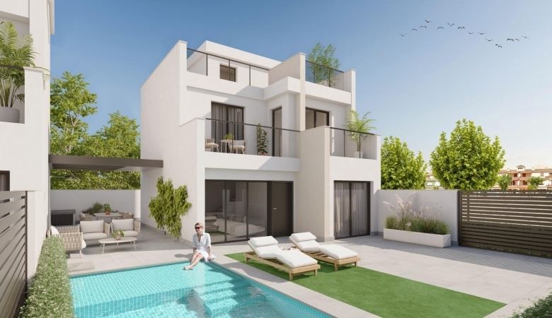 VILLA DE 3 DORMITORIOS DE NUEVA CONSTRUCCIÓN EN LOS ALCAZARES
