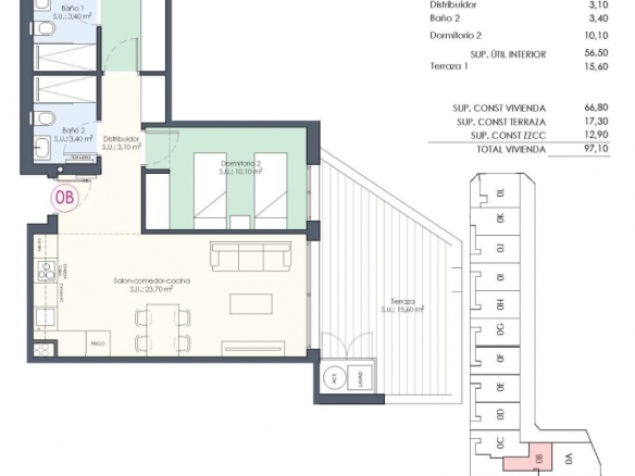 APARTAMENTO DE NUEVA CONSTRUCCIÓN EN PLANTA BAJA CON 2 DORM. EN BENIJÓFAR