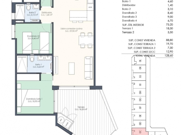 APARTAMENTO DE NUEVA CONSTRUCCIÓN EN PLANTA BAJA DE 4 DORM.EN BENIJÓFAR